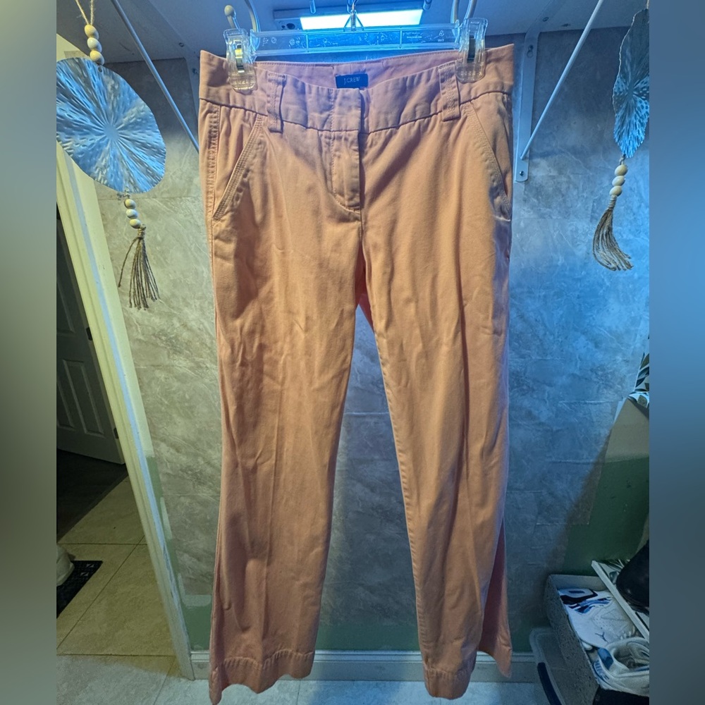 J.Crew Favorite Fit Chino Pants 2 Tall Blush Pink Slim Ankle